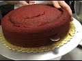 Red Velvet Cake Recipe : Frosting First Cake Layer for Red Velvet Cake Red Velvet Cake Recipe : Frosting First Cake Layer for Red Velvet Cake