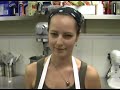 Red Velvet Cake Recipe : Frosting First Cake Layer for Red Velvet Cake