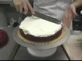 Red Velvet Cake Recipe : Frosting the First Cake Layer