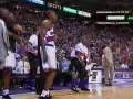 Kevin Johnson dunks over Hakeem Olajuwon