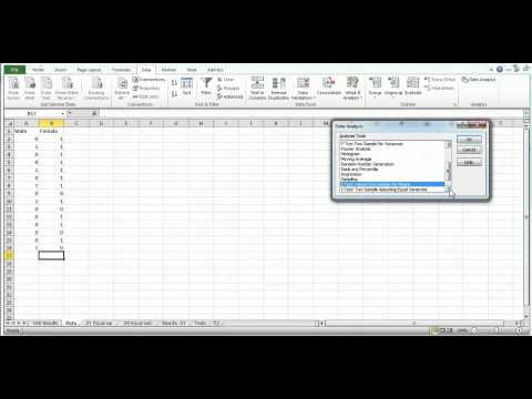 how to use t test in excel 2010