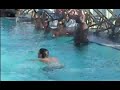 Warren Sapp Races Michael Phelps In Swimming