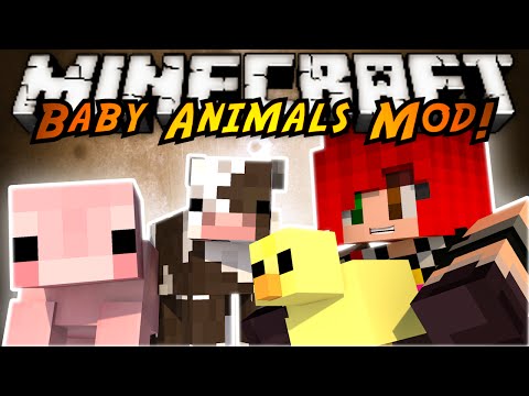 Minecraft Mod Showcase : THE BABY ANIMALS MOD!