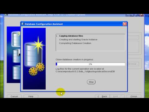 how to create database in oracle