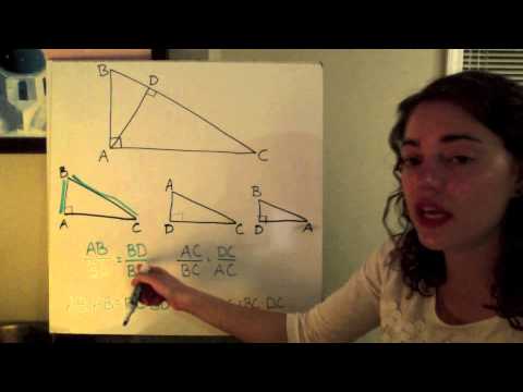 how to prove pythagorean theorem using similar triangles