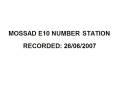 Mossad E10 Number Station (complete message)