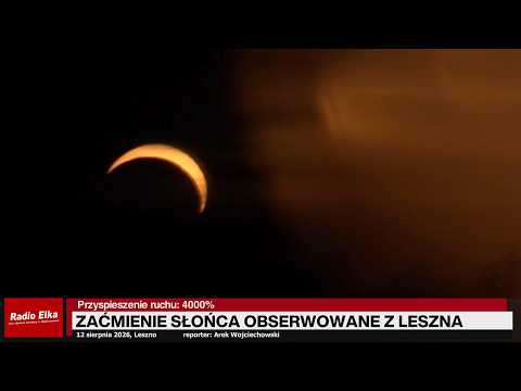Zaćmienie Słońca obserwowane z Leszna :: reporter: Arek Wojciechowski