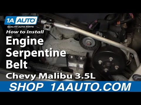 How to Install Replace Engine Serpentine Belt Chevy Malibu 3.5L 04-08 1AAuto.com