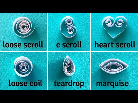 Play this video Quilling Basic Shapes for Beginners Without Tools - Easy Tutorial and Pattern