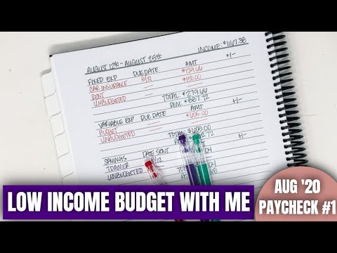 LOW INCOME BIWEEKLY BUDGET WITH ME: August Paycheck to Paycheck Budget # 1 | KeAmber Vaughn