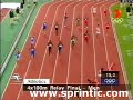 A close look at 4x100 relay mens final Sydney 2000