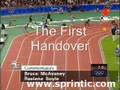 A close look at 4x100 relay mens final Sydney 2000