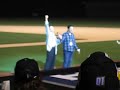james hong, actor in blade runner (hannibal chew) and big trouble in little china (lo pan), greets the petco park crowd in chinese and leads them in a 
