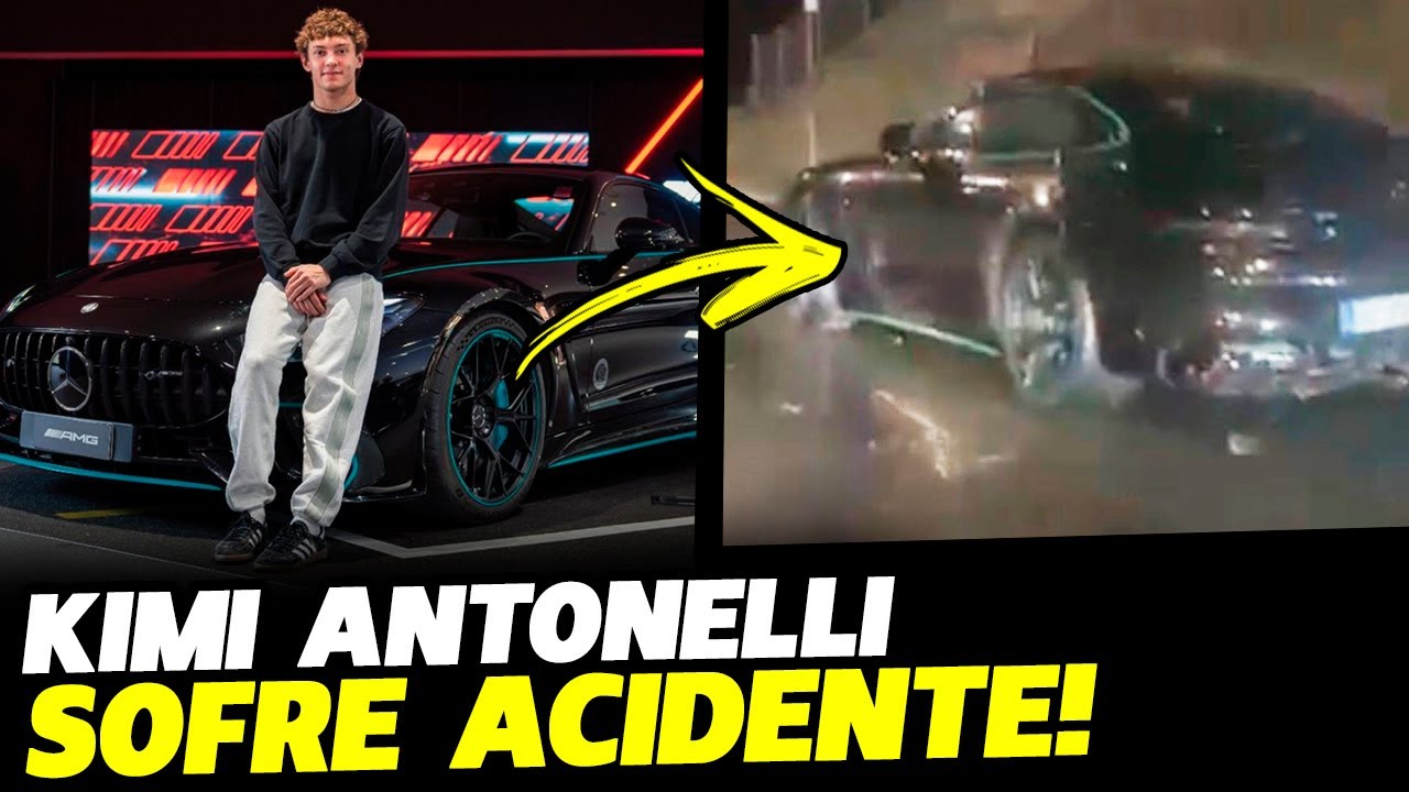 🚨MERCEDES CONFIRMA ACIDENTE DE KIMI ANTONELLI COM AMG GT | FÓRMULA 1 | GP EM CASA