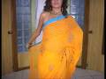 Orange Pure Georgette Saree with Blouse