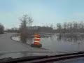 Driving through a FLOOD Water on Road Proceed at Own Risk
