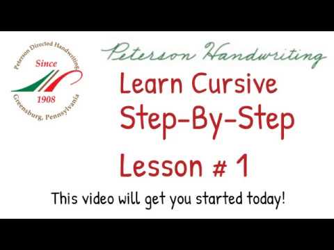 Learn CursiveStep-By-Step Lesson #1 - YouTube