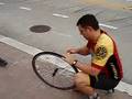 Road Group Ride Highland Beach Flat Tire