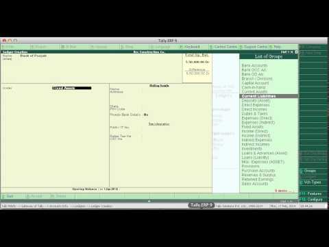 how to adjust opening balance in tally