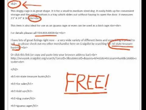 how to use craigslist to sell