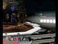 conceived by mr. tenda, performed/captured by jeffman.

do a pk thunder into ness diagonally down and left into the tree, so that ness slides along the tree and ends up inside the stage.

ness should usually hit the opponent and grab the edge afterwards, but it didn't happen in this case.