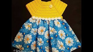 Комбинированное платье крючком для девочки мастер класс Комбинированное платье крючком для девочки мастер класс