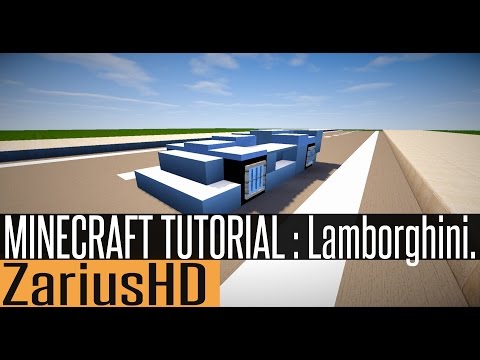 Minecraft Vehicle Tutorial # 8 – How to Build : Lamborghini