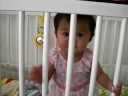 aliya in her crib