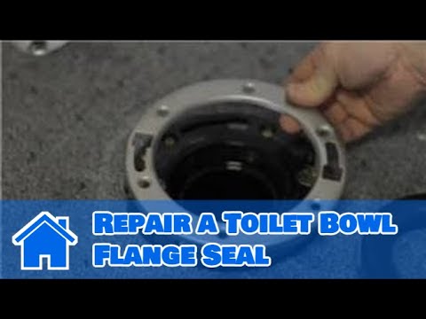 how to repair flange on a toilet