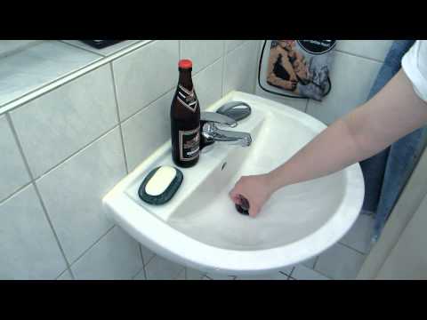 how to open sink plug