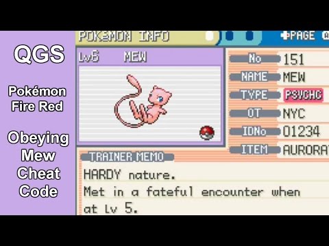 how to cheat at pokemon fire red
