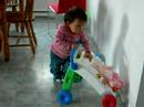 Mekhi and her walker. Mekhi and her walker.