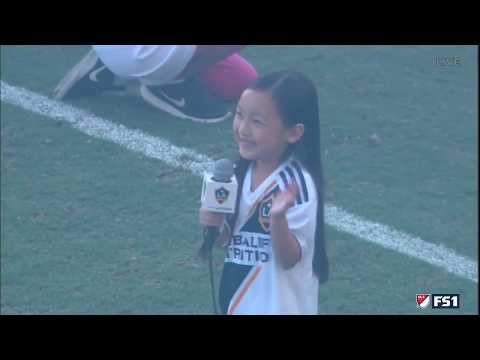 Video: 7-year-old Malea Emma absolutely crushes the National Anthem before LA Galaxy vs. Seattle Sounders