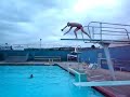Cartwheel off Diving Board