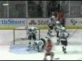 Toews hugs Kane after Niemi robs him 1/15/2012