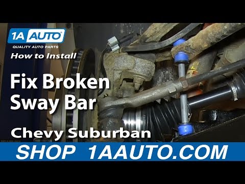 How To Install Replace Fix Broken Sway Bar Link 2000-06 Chevy Suburban Tahoe GMC Yukon