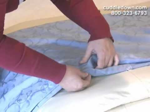 how to fasten duvet cover