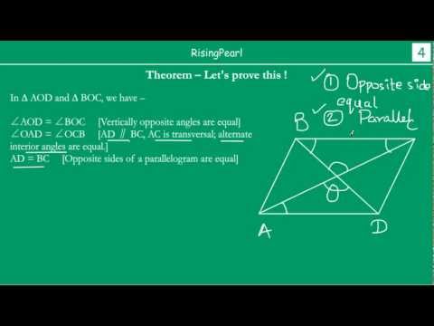 how to prove diagonals bisect each other