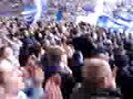 Schalker Stimmung im G�steblock der AWD-Arena