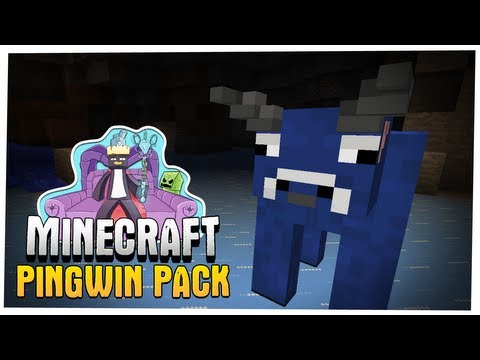 Minecraft - DUŻA NIEBIESKA KROWA?! - Pingwin Pack Let's Play! #22