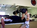140 Lbs. Dumbbell Press @ The SHAC
