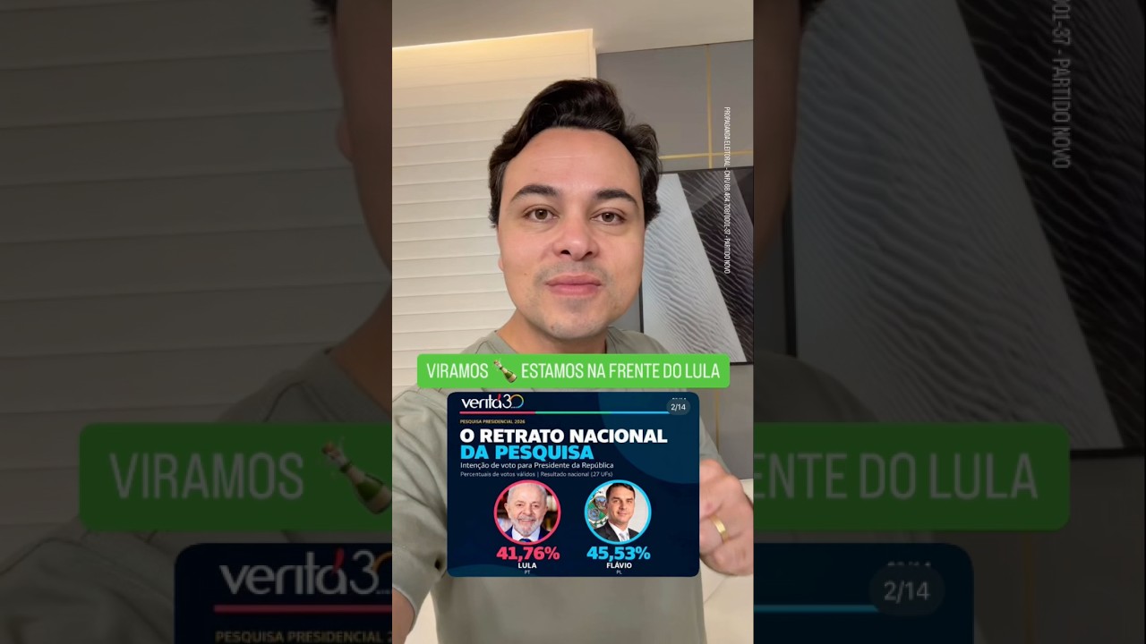 🚨VIRAMOS 🍾 Flávio Bolsonaro já está na frente do Ladrão‼️