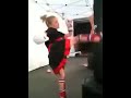Kickboxing girl at 6 years old