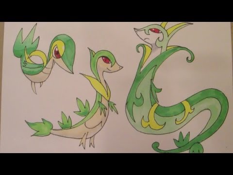 how to draw snivy