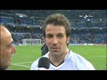 real madrid - juventus 0-2 intervista del piero - coppa campioni 06/11/05