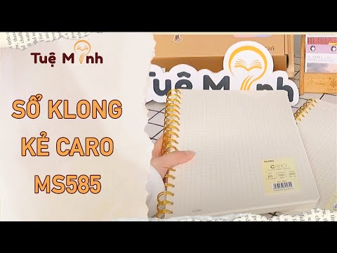 Vở lò xo kép Caro (6x6)mm B5 200tr 100/76 bìa nhựa 2 mặt Klong MS585