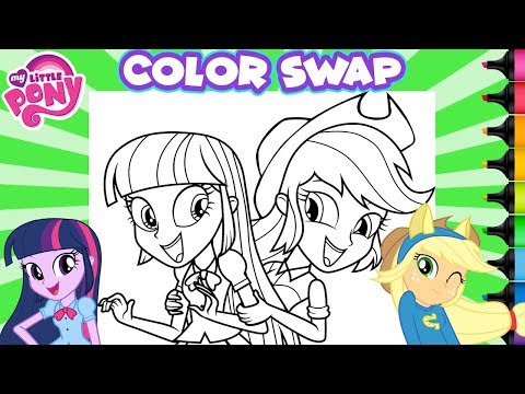 My Little Pony Coloring Book Pages Color Swap Twilight Sparkle