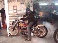 Harley Davidson Panhead Killerbobbers burn out Harley Davidson Panhead Killerbobbers burn out