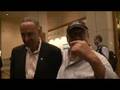 Chuck Schumer and Jose Rivera Greet a Reporter