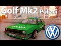 Volkswagen Golf Mk2 Polizei для GTA San Andreas видео 1